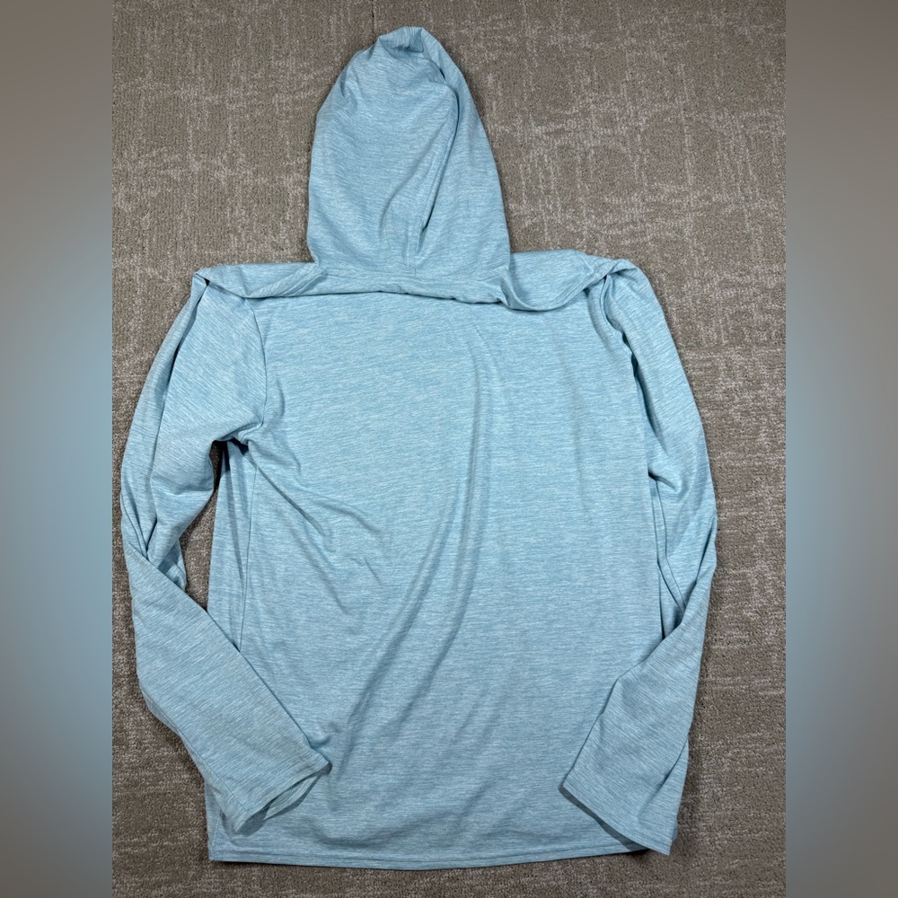 Patagonia Women's Light Blue Long Sleeve Hooded Tee - Picture 6 of 6